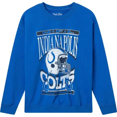 Junk Food Indianapolis Colts Helmet Crewneck Sweatshirt In Royal