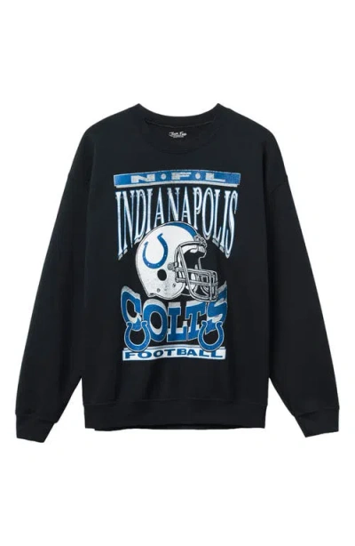Junk Food Indianapolis Colts Helmet Flea Market Crewneck Sweatshirt In Black