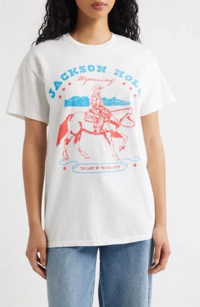 Junk Food Jackson Hole Wyoming Graphic Cotton T-shirt In White
