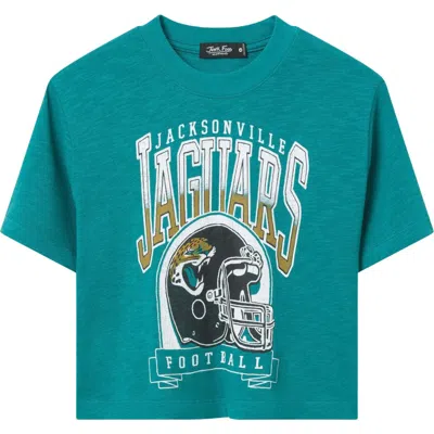 Junk Food Jacksonville Jaguars Graphic Cropped T-shirt In Teal
