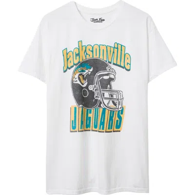 Junk Food Jacksonville Jaguars Throwback Helmet Cotton Graphic T-shirt In White