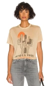 Junk Food Joshua Tree Cactus Tee In Beige