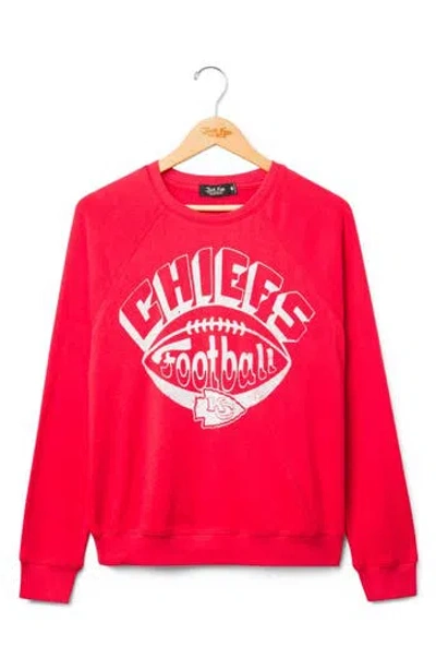 Junk Food Kansas City Chiefs Graphic Raglan Sweatshirt In Red