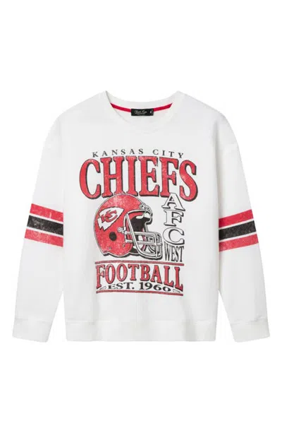 Junk Food Kansas City Chiefs Oversized Graphic Sweatshirt In Vintage White