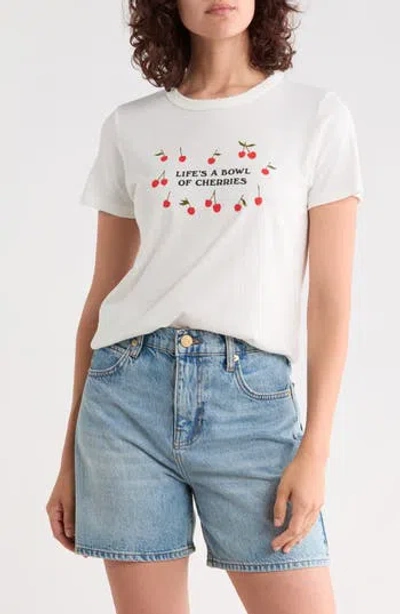 Junk Food Life's A Bowl Of Cherries Graphic T-shirt In White