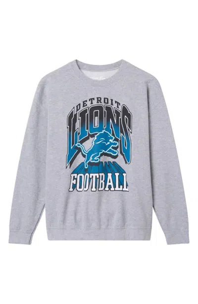 Junk Food Lions All Pro Crewneck Sweatshirt In Heather Grey