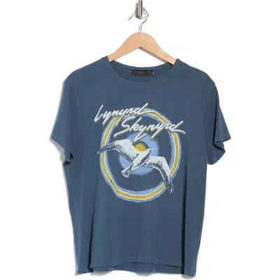 Junk Food Lynard Skynyrd Bird Graphic T-shirt In Blue