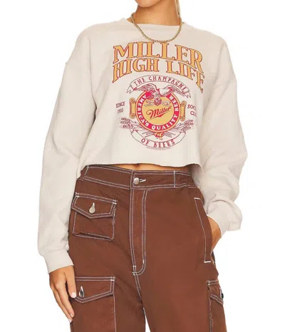 Junk Food Mercy Miller Sportsmans Club Crew Neck In Sand In Neutral