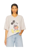 Junk Food Mickey 28 V-neck Tee In Green