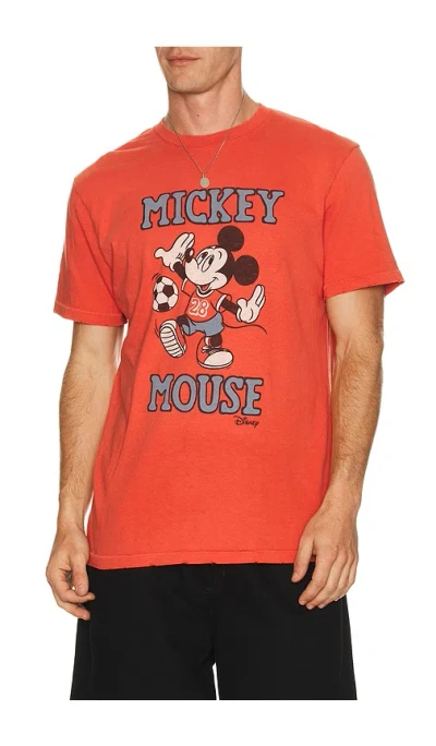 Junk Food Mickey Mouse Soccer Tee In Red