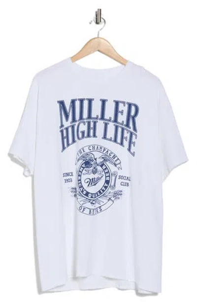 Junk Food Miller High Life Graphic T-shirt In White