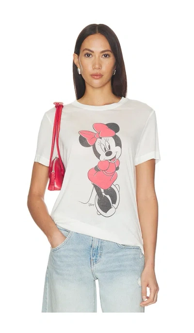 Junk Food Minnie Mouse Tee In Vintage White