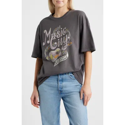 Junk Food Music City Nashville Graphic T-shirt In Black