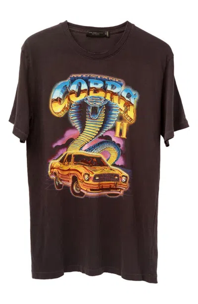 Junk Food Mustang Cobra Cotton Graphic T-shirt In Vintage Black