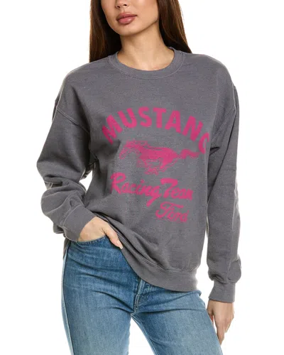 Junk Food Mustang Racing Team Ford Sweatshirt In Grey