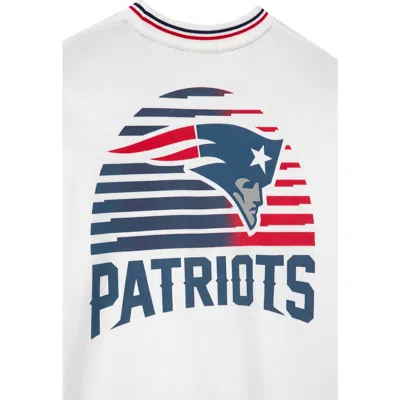 Junk Food New England Patriots Graphic Cropped Sweatshirt In Vintage White