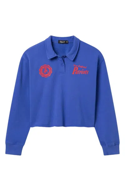 Junk Food New England Patriots Polo Sweatshirt In Liberty
