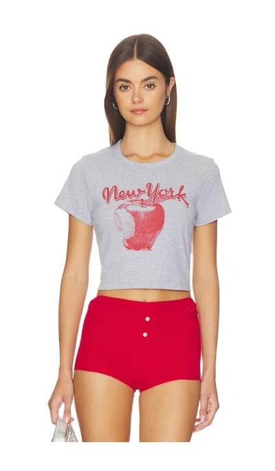 Junk Food Baby Tee Mit Grafik New York Big Apple The Baby Tee In Gray