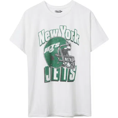 Junk Food New York Jets Throwback Helmet Cotton Graphic T-shirt In White