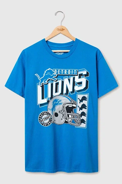 Junk Food Nfl Checkdown Flea Market Tee In Detroit Lions, Men's At Urban Outfitters In Blue