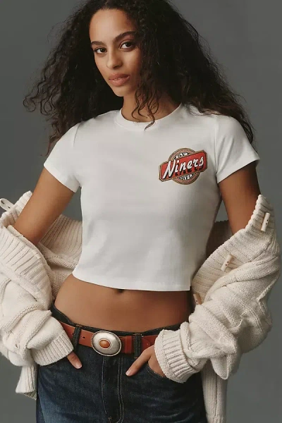 Junk Food Nfl Cheers Graphic Baby Tee In White