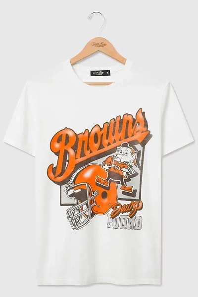Junk Food Nfl Cleveland Browns Dawg Pound Vintage Inspired Tee In White, Men's At Urban Outfitters