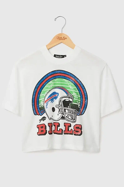 Junk Food Nfl Game Time Mock Neck Crop Tee In Buffalo Bills, Women's At Urban Outfitters In White