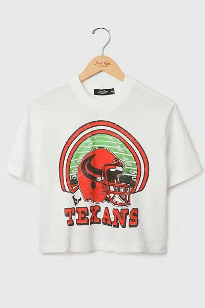 Junk Food Nfl Game Time Mock Neck Crop Tee In Houston Texans, Women's At Urban Outfitters In Gray