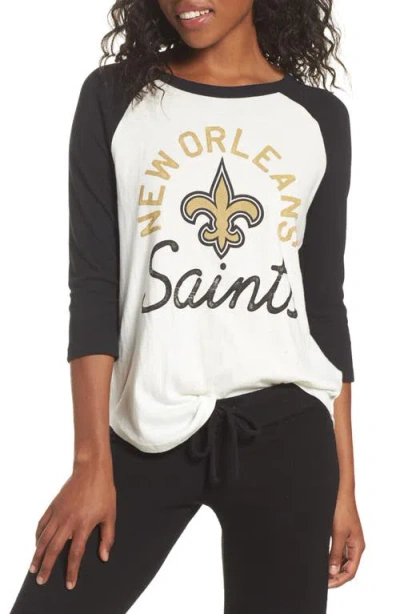 Junk Food Nfl New Orleans Saints Raglan Tee In Black