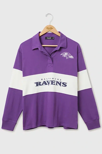 Junk Food Nfl Rugby Long Sleeve Top In Baltimore Ravens, Women's At Urban Outfitters In Purple