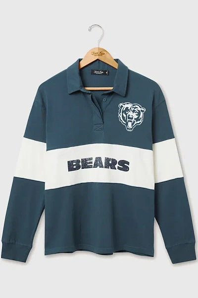 Junk Food Nfl Rugby Long Sleeve Top In Chicago Bears, Women's At Urban Outfitters In Blue