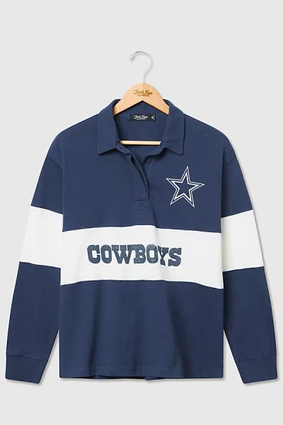 Junk Food Nfl Rugby Long Sleeve Top In Dallas Cowboys, Women's At Urban Outfitters In Blue