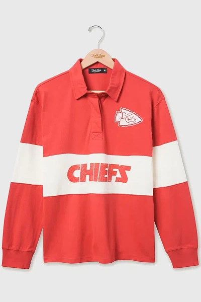 Junk Food Nfl Rugby Long Sleeve Top In Kansas City Chiefs, Women's At Urban Outfitters In Red