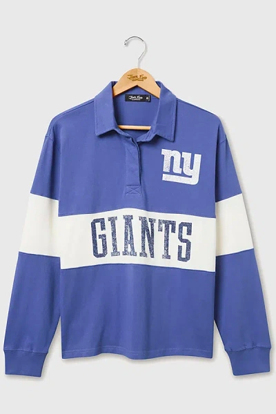 Junk Food Nfl Rugby Long Sleeve Top In New York Giants, Women's At Urban Outfitters In Blue
