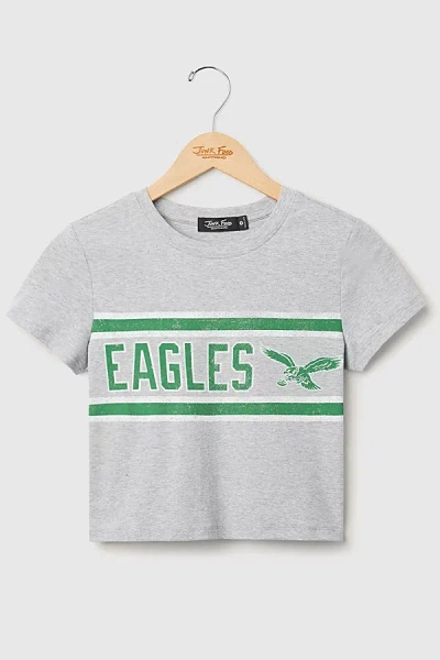 Junk Food Nfl Sideline Baby Tee In Philadelphia Eagles, Women's At Urban Outfitters In Gray
