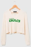 Junk Food Nfl Sunday Crop Thermal Top In Philadelphia Eagles, Women's At Urban Outfitters In Neutral