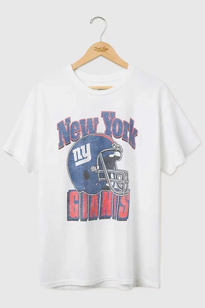 Junk Food Nfl Throwback Helmet Flea Market Tee In New York Giants, Men's At Urban Outfitters In White
