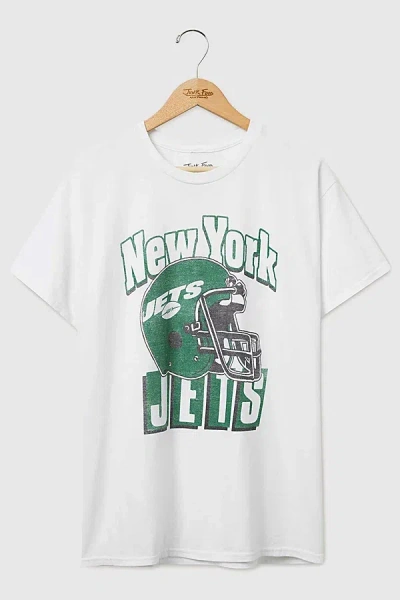 Junk Food Nfl Throwback Helmet Flea Market Tee In New York Jets, Men's At Urban Outfitters In White