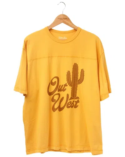 Junk Food Oversized Hockey Yoke Tee In Beige