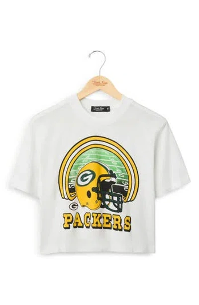 Junk Food Packers Graphic Cropped T-shirt In White