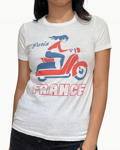 Junk Food Paris France Cycling Tee In White