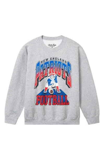 Junk Food Patriots All Pro Crewneck Sweatshirt In Heather Grey