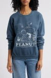 Junk Food Peanuts® The Gang Cotton Graphic Sweatshirt In Black Sea