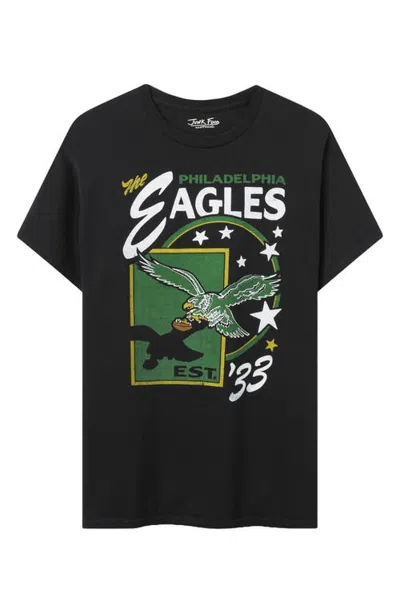 Junk Food Philadelphia Eagles Star Power Cotton Graphic T-shirt In Black