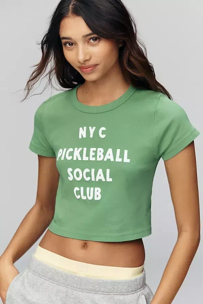 Junk Food Pickleball Baby Tee In Green