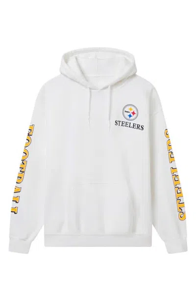 Junk Food Pittsburgh Steelers Fandom Hoodie In White