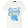 Junk Food Rams Street Art Graphic T-shirt In White