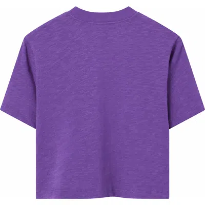 Junk Food Ravens Helmet Graphic Cropped T-shirt In Purple