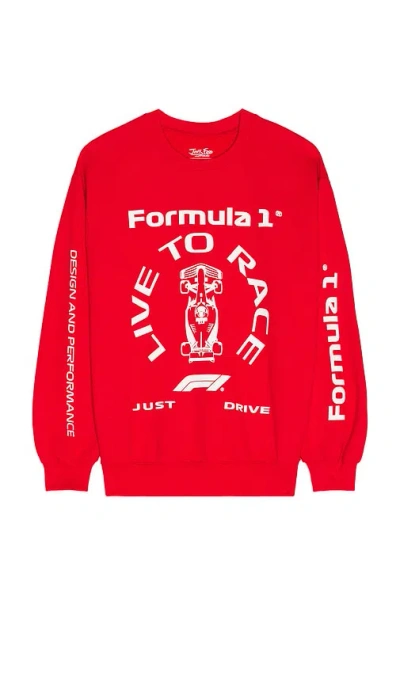 Junk Food F1 White Car Sweatshirt In Red