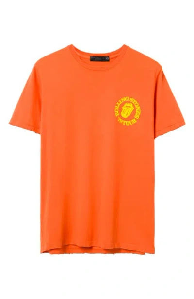 Junk Food Rolling Stones '78 Tour Graphic T-shirt In Tigerlily